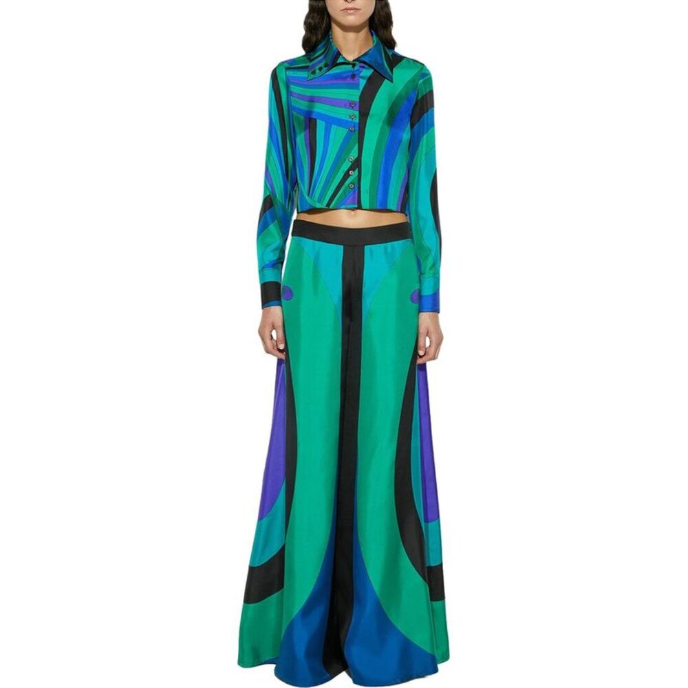 Charlotte Green Womens Shirt & Pant Set